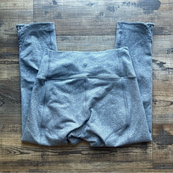 Lululemon Womens True Self Crop II Heathered Slate Grey Leggings Size 4 - Picture 6 of 7